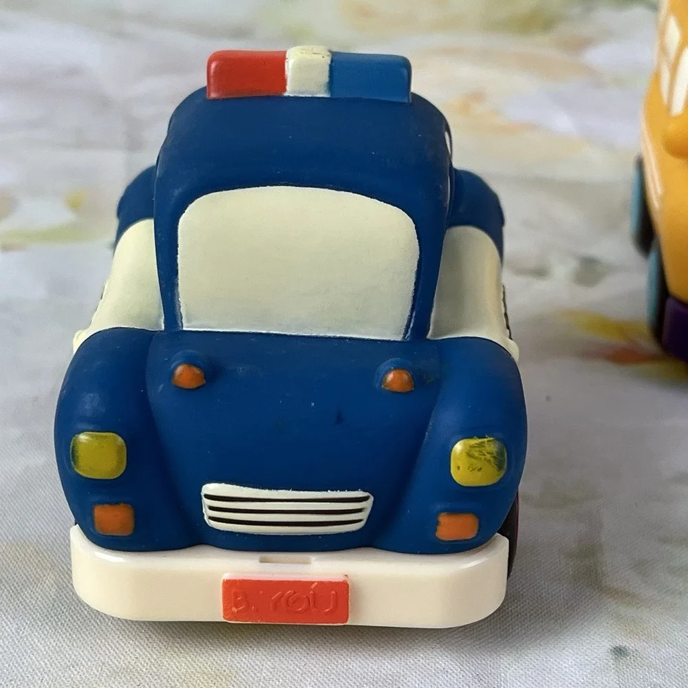Mini Wheels Pull-Back Vehicles Bus Police Car Safety Just Be You Lot My B Toys